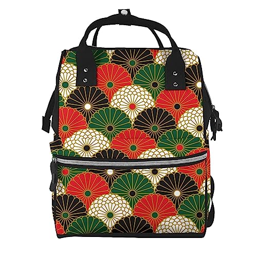 Sac à langer multifonction japonais multicolore | Sac à dos d'école et voyage