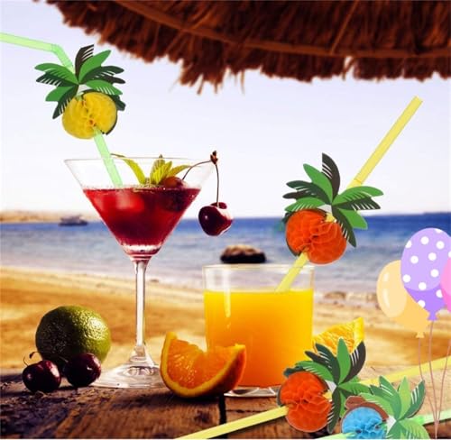20 pitillos plásticos desechables ajustables para beber miniatura 4