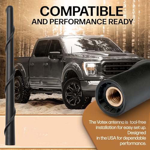 Votex 8 Inch Antenna fits Chevrolet Silverado 2500 (2020-2026) Short Rubber Antenna - Carwash Proof - Premium Reception - Internal Copper Coil by Votex - Image 3