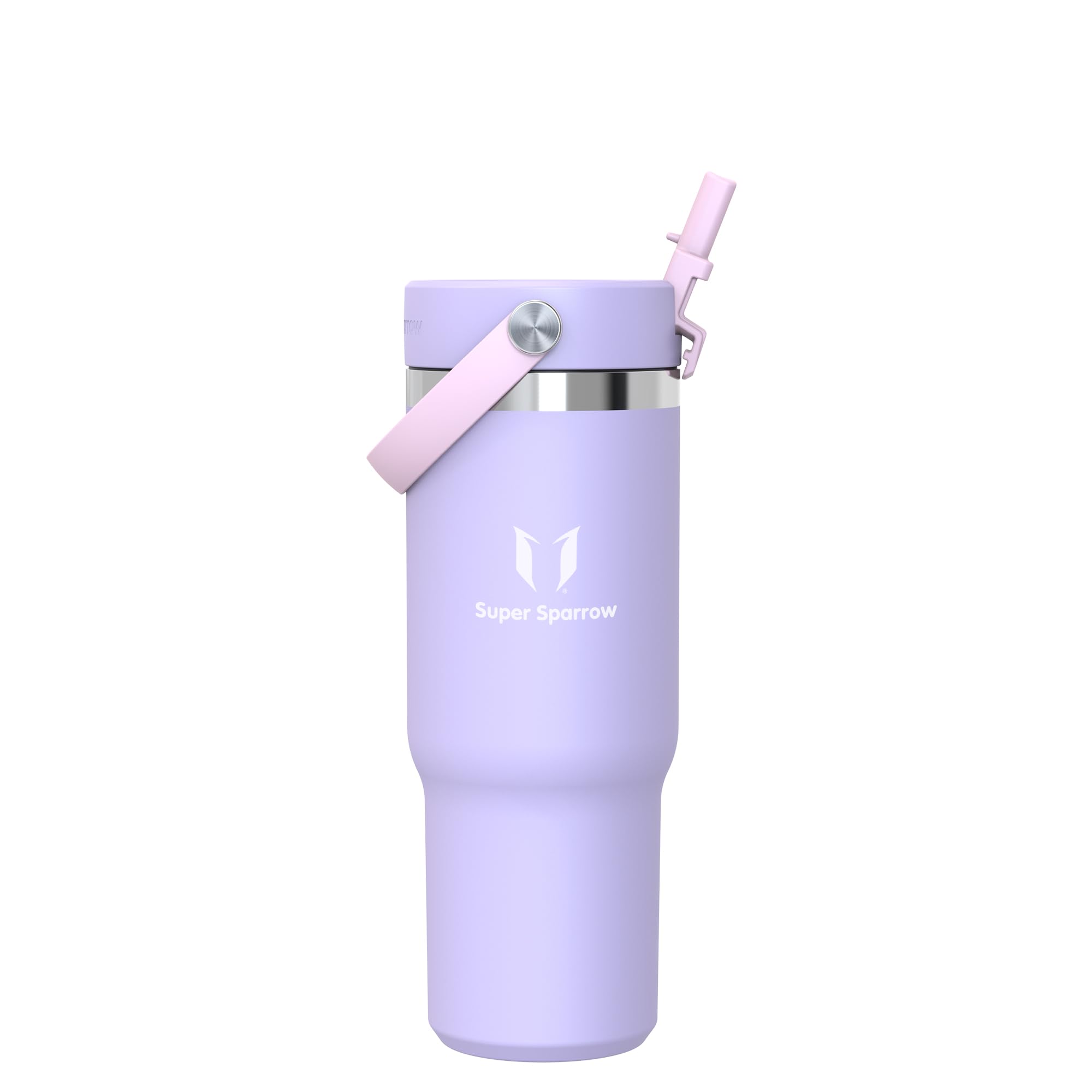 Sparrow Borraccia Termica 900ml - Twistpath Borracce con Tappo Flex con Cannuccia - Senza BPA & Perdite Bottiglia Acqua - Inox Borracce Termiche Per Portabevande - Ideale Per Casa, Ufficio O Auto