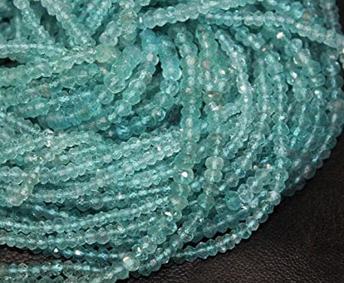Apatite verte perles de pierres fines 3.5mm rondelle loose beads pour DIY bijoux