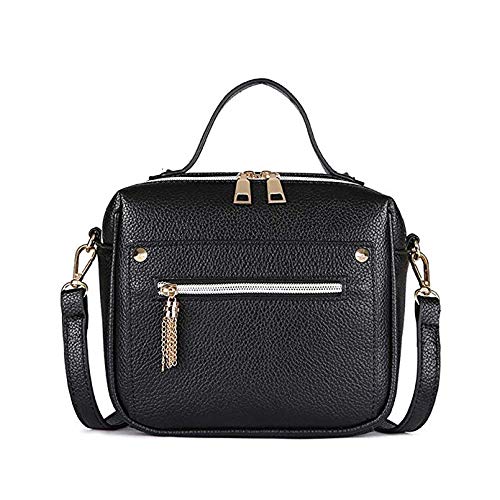 Sac bandoulière petit modèle en cuir PU pour femme et rangement maquillage