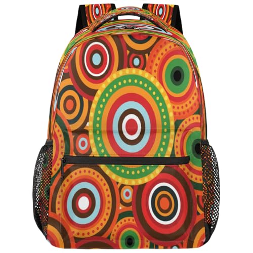 Mochila geométrica circular ligera para portátil que alivia el peso escolar