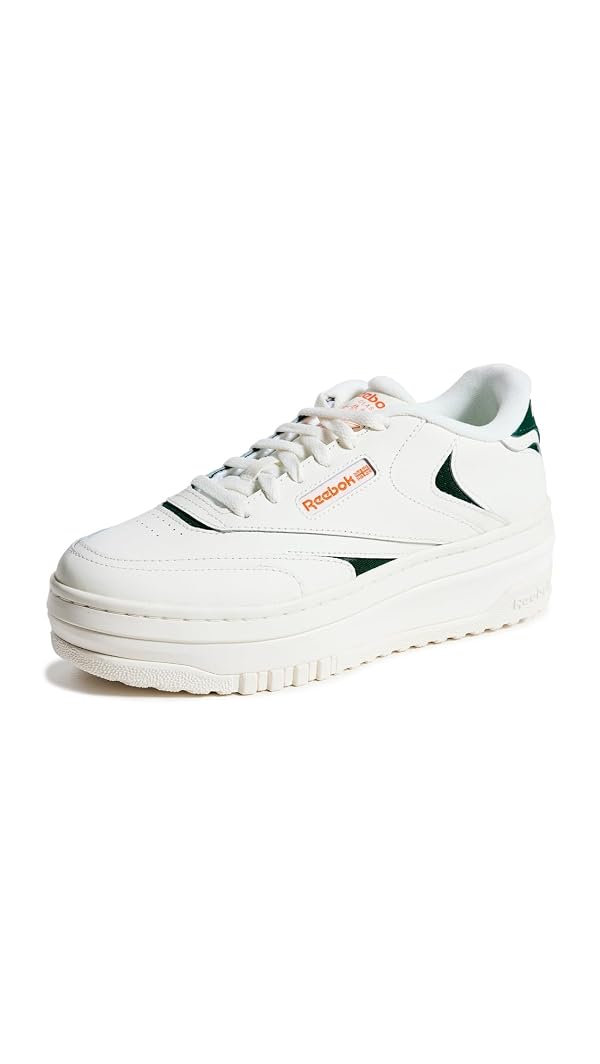 Reebok Women's Club C Extra Sneaker, Dark Green/Pump Orange/Chalk, Size 10.5 by Reebok - Used condition - US$31.85