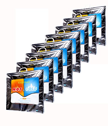 Take Away Hot and Cold Large Bag for Food Storage, Reusable Thermal Bag Pack of 8 Aluminium Foil (3 Layer Protection Size - 49 x 51 cm) (B07B253748) Amazon Price History, Amazon Price Tracker