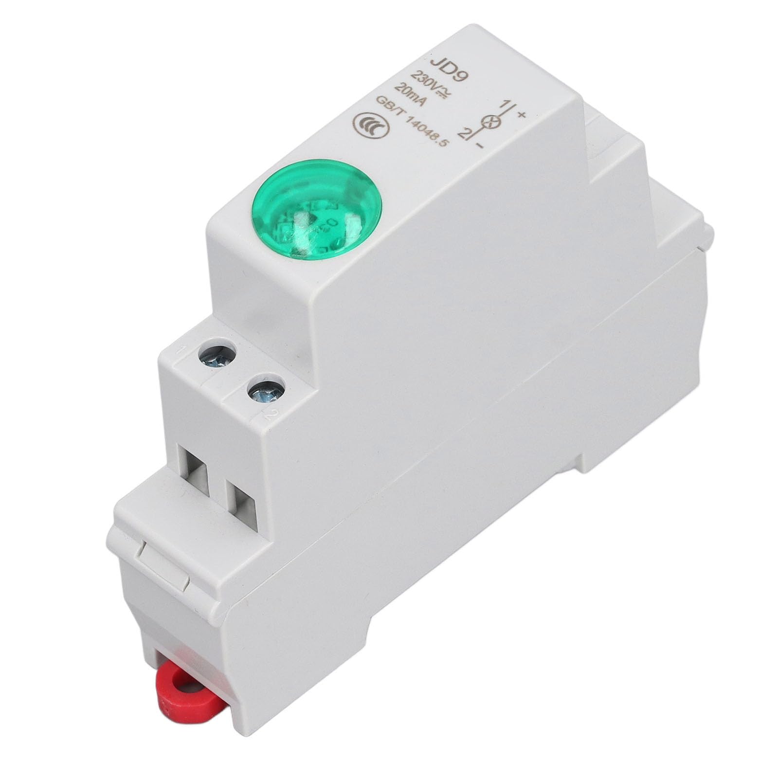 Annadue Indicatore LED su Guida DIN, Lampada di Segnalazione a Guida per Scatola di Distribuzione, Spia di Stato del Circuito CA/CC 230 V (GREEN)