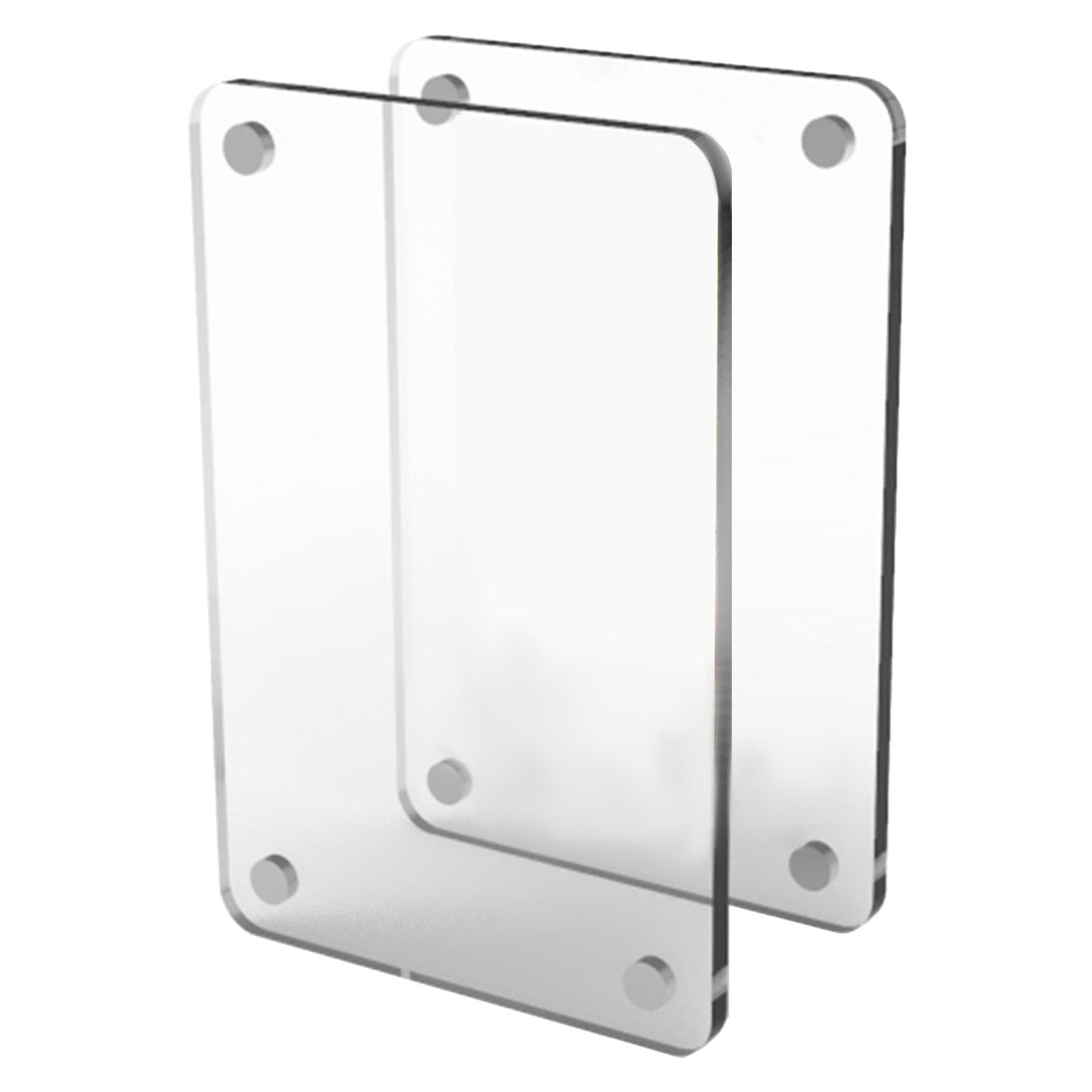 4x Magnet Bilderrahmen Acryl - 6x9cm Transparent Für Kühlschrank Fotos