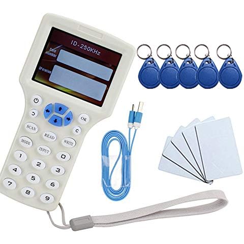 OBO HANDS English RFID NFC Copier Reader Writer Duplicator 10 Frequency Programmer with Color Screen +5pcs UID Tag+5Pcs UID Cards Cover