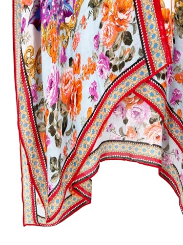 Image of Spicy Sandia Kimonos for Women Floral Beach Cover Up Loose Swimsuit Bathing Suit Coverup Cardigan for Summer Swimwear
