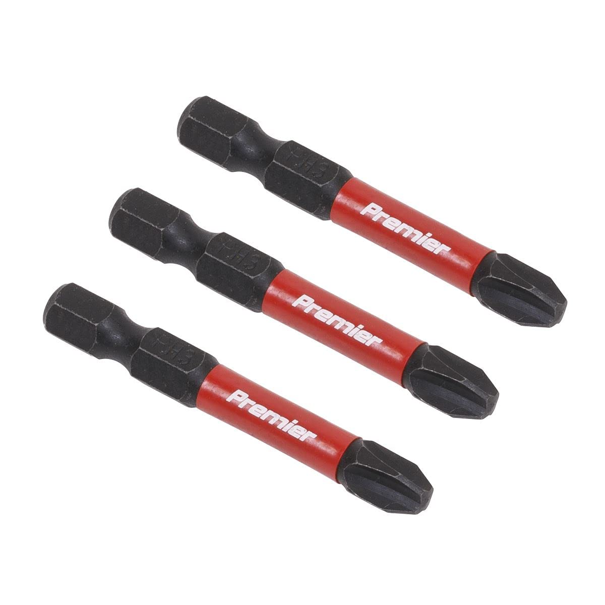 Sealey Phillips #3 Impact Power Tool Bits Forged From S2 Steel 50mm 3 Pcs AK8231