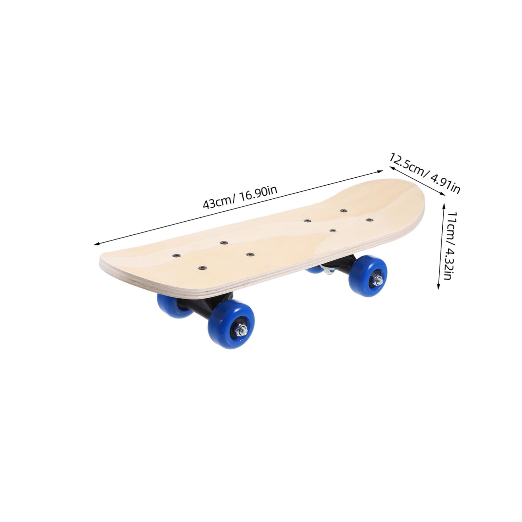 Planche De Skate Vierge Bois à Couches Double Queue pour Peinture Remplacement Et Décoration