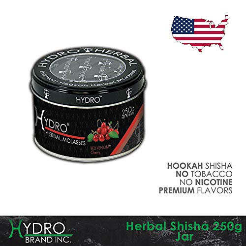 Hydro Herbal Hookah Shisha 250g Can - RED Venom - Cherry - [Premium Flavor - Tobacco Free, Nicotine Free] RED Venom - Thumbnail 3