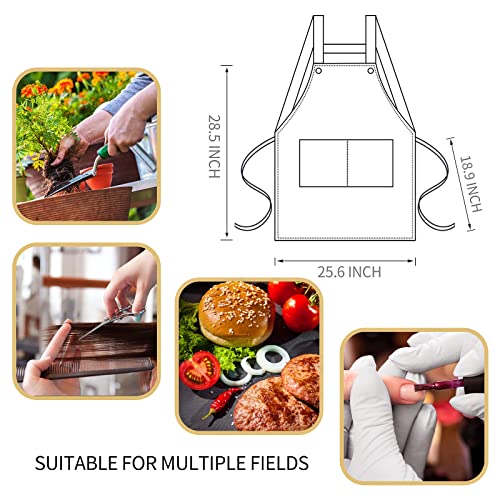 Loyglif Apron For Women With Adjustable Straps And Pockets, Canvas Cotton Cooking Kitchen Chef Hairstylist Bib Aprons, Black #TOP6