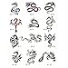 Buyter Reuseable Unique Stencil Designs Airbrush Tattoo Template Set Booklet (Book-12)