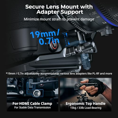 Image of SmallRig Cage Kit for Canon C80, Modular Design with Top Plate, Side Plates, Bottom Plate, NATO Rail, Lens Adapter Support, for HDMI Clamp, with Cold Shoe Mount, 1 /4''-20 & 3 /8''-16