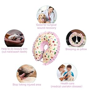 CuteBone Inflatable Dog Donut Collar Alternative for Large Dogs After Surgery-Double Adjustable Neck Range P23SO00104L