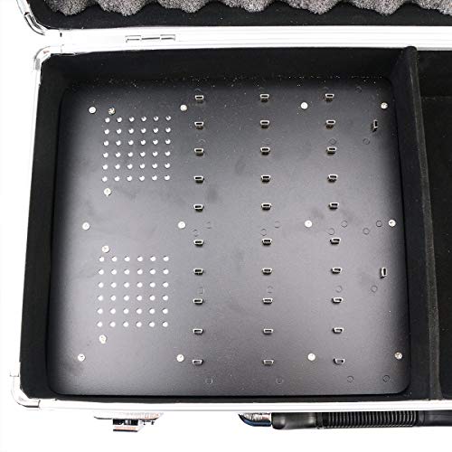 Retekess T130 Tour Guide Systems Charging Case, Caja de Carga con 32 Ranuras para Almacenamiento | Para Retekess T130, T130S Sistema Inalámbrico de Guía Turística, Estuche de Transporte Resistente Texturizado miniatura 3