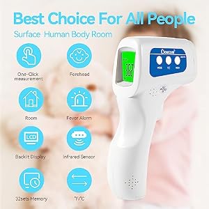 Berrcom Non Contact Infrared Forehead Thermometer JXB-178 Baby Fever Check Thermometer 3 in 1 Contactless for Kids Infant Adult (Batteries Not Included) Berrcom Non Contact Infrared Forehead Thermometer JXB-178 Baby Fever Check Thermometer 3 in 1 Contactless for Kids Infant Adult (Batteries Not Included)