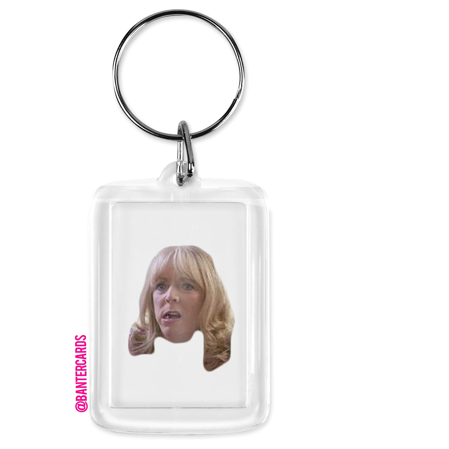 Banter Cards Pam Face keyring - Gavin and Stacey - Gavin and Stacey - Gavin and stacey Keyring - Gavin and stacey gifts - funny gavin and stacey gifts - Pam Gavin and Stacey