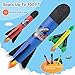 Rocket Toy Outdoor Rocket Launcher for Kids, Shoots Up to 100 Feet, 6 Colorful Rockets and 3 Planes with 2 Sturdy Launcher Toy Stand, Birthday Gift for Boys Girls Age 3-12
