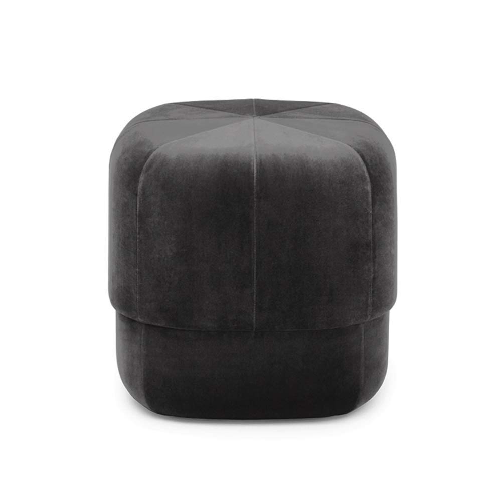 Tabouret rond ottoman en velours doux et rembourré pour un confort premium
