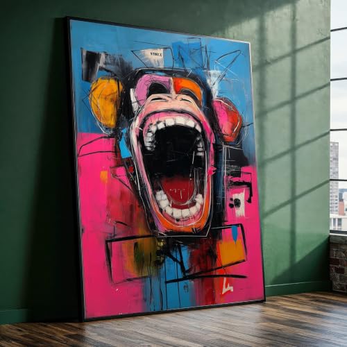 Tableau de singe sur toile premium pour décoration d'art contemporain