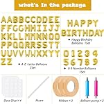 Happy Birthday Balloon Banner Custom Phrase Balloons letter 16 inch Personalized Alphabet Letters Foil Mylar Balloons (Gold) - Image 2