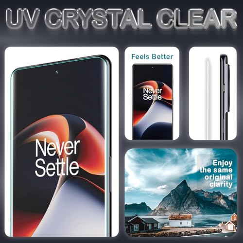 Image of Diruite UV Tempered Glass for Oneplus 10 Pro- Premium 9H Hardness, Full Edge-to-Edge Coverage, Crystal HD Clarity, UV Glue with Easy Installation Kit (Pack of 1)
