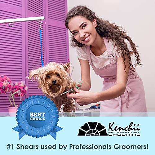 Kenchii Happy Puppy Ball Tip Shears Trimming Scissors for Dogs | Pet Grooming Puppy Essentials | Stainless Steel Grooming Scissors for Dogs | Safety Blunt Tip Scissors and Dog Grooming Tools | 5.5 In Kenchii Happy Puppy Ball Tip Shears Trimming Scissors for Dogs | Pet Grooming Puppy Essentials | Stainless Steel Grooming Scissors for Dogs | Safety Blunt Tip Scissors and Dog Grooming Tools | 5.5 In