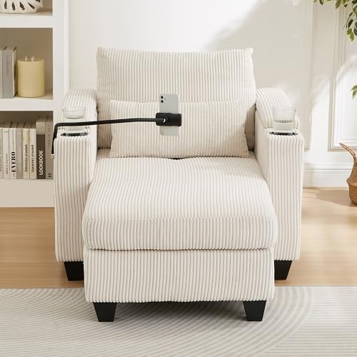 Sillón chaise lounge convertible beige miniatura 4