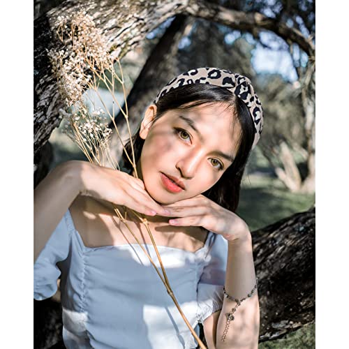 Yariew Headbands For Women, 6 Pack Knotted Headband Head Bands Top Knot Turban Leopard Headband Womens Girls Headbands Fashion Satin Wide Thick Headbands Hair Accessories For Women #TOP4