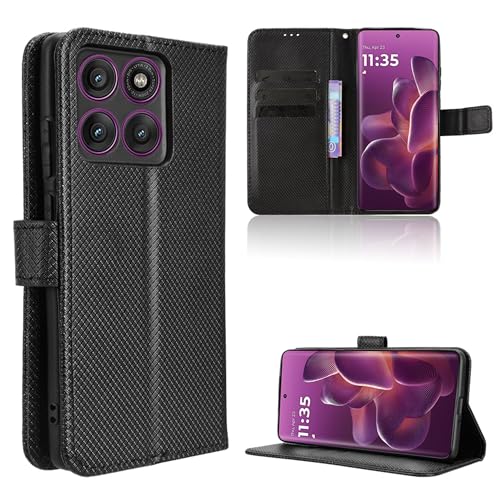 Rojeuinn Cover per Motorola Moto Edge 60 Pro custodie,Premium Portafoglio