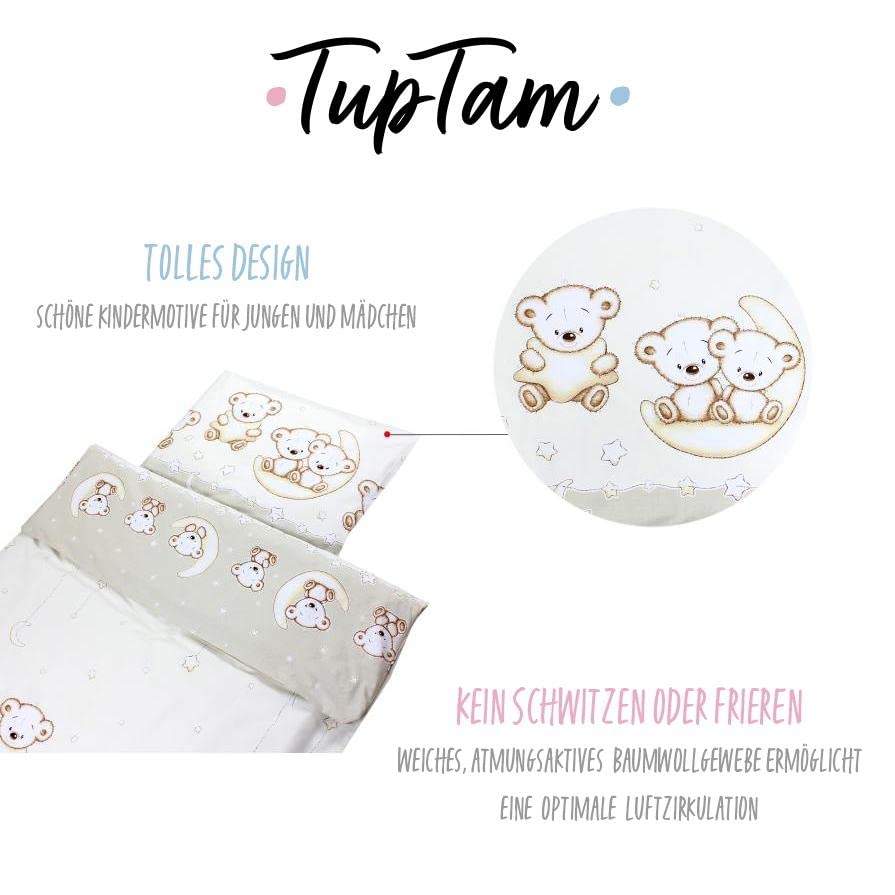 TupTam children's bedding set baby bedding duvet cover 100 x 135 120 x 90 pillowcase 40 x 60 boys girls 2-piece - Image 2