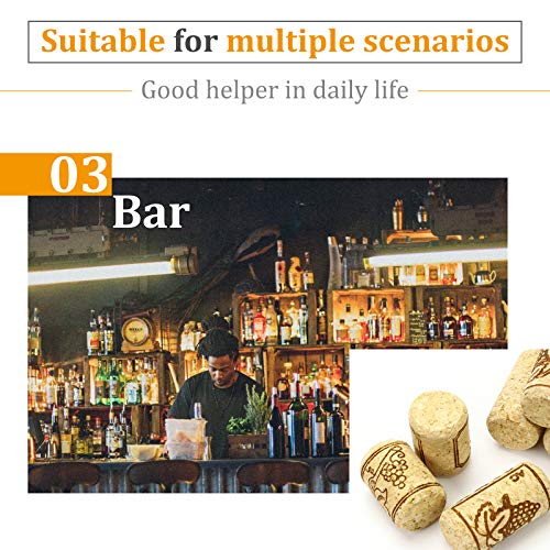 100 PCS Bouchons en Liège Naturel Bouchon de Bouteille de Vin en Bois Réutilisable pour Stockage et Scellage de Vin Déco Loisir Bricolage Bouteille de Vin (21 * 40mm) - Image 8