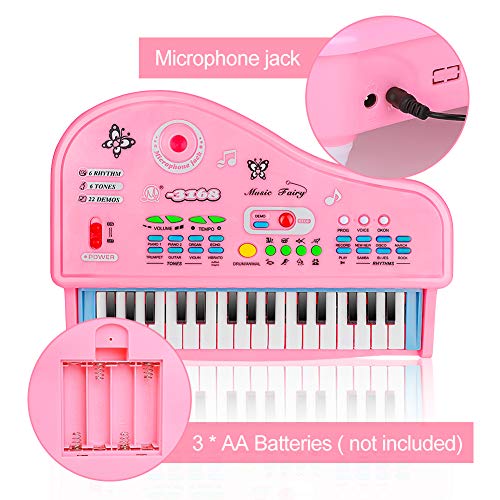 Speelgoedpiano voor kinderen E-More pianospeelgoed voor 1 ~ 4 jaar oude meisjes, elektronisch educatief muziekinstrument… - Image 5