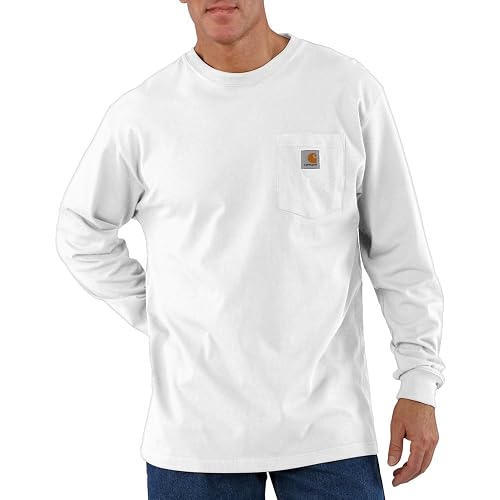 Carhartt Men's Workwear Pocket Long Sleeve T-shirt - Small - White