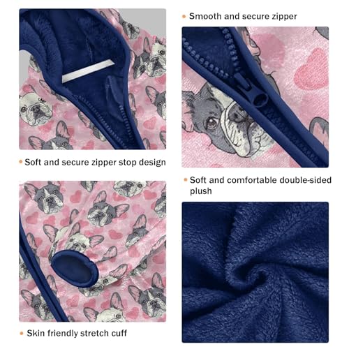 Cute Dog Puppy Heart Boys Fleece Coat,Children's Zip-Up Hoodie Jacket,Baby Warm Fashion Outerwear 3-10T,A1134523