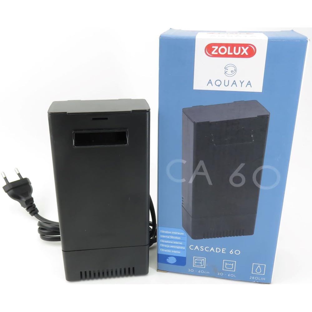 Zolux Aquaya Filtre Cascade 60 Noir Intérieur Aquarium, 1 Unité (Lot de 1)