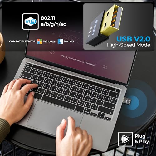 Image of Foxin Nano 600 Mbps 2-in-1 Dual Band Wireless USB 2.0 WiFi (5Ghz) + Bluetooth 4.2 Adapter for PC, Laptop | High Speed Mini WiFi Bluetooth Dongle Compatible with Windows, Mac | WPA /WPA2 Security