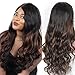 TopFeeling Brazilian Virgin Hair Glueless Lace Front Human Hair Wigs For Black Women Ombre Highlight Lace Front Wigs Body Wave