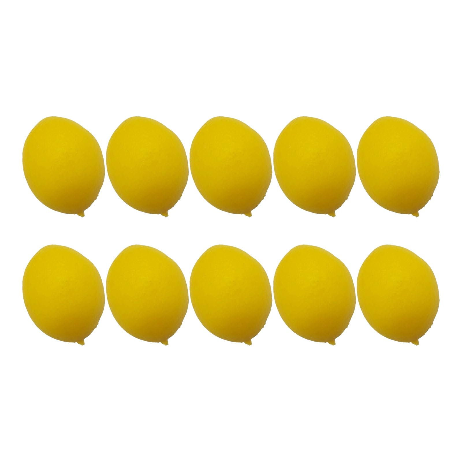 Hsioluted 10Pcs Simulation Lemon Realistic Artificial Lemon Fruit for Basket Display Christmas Thanksgiving Decoration Photography Restaurant Display Fruit