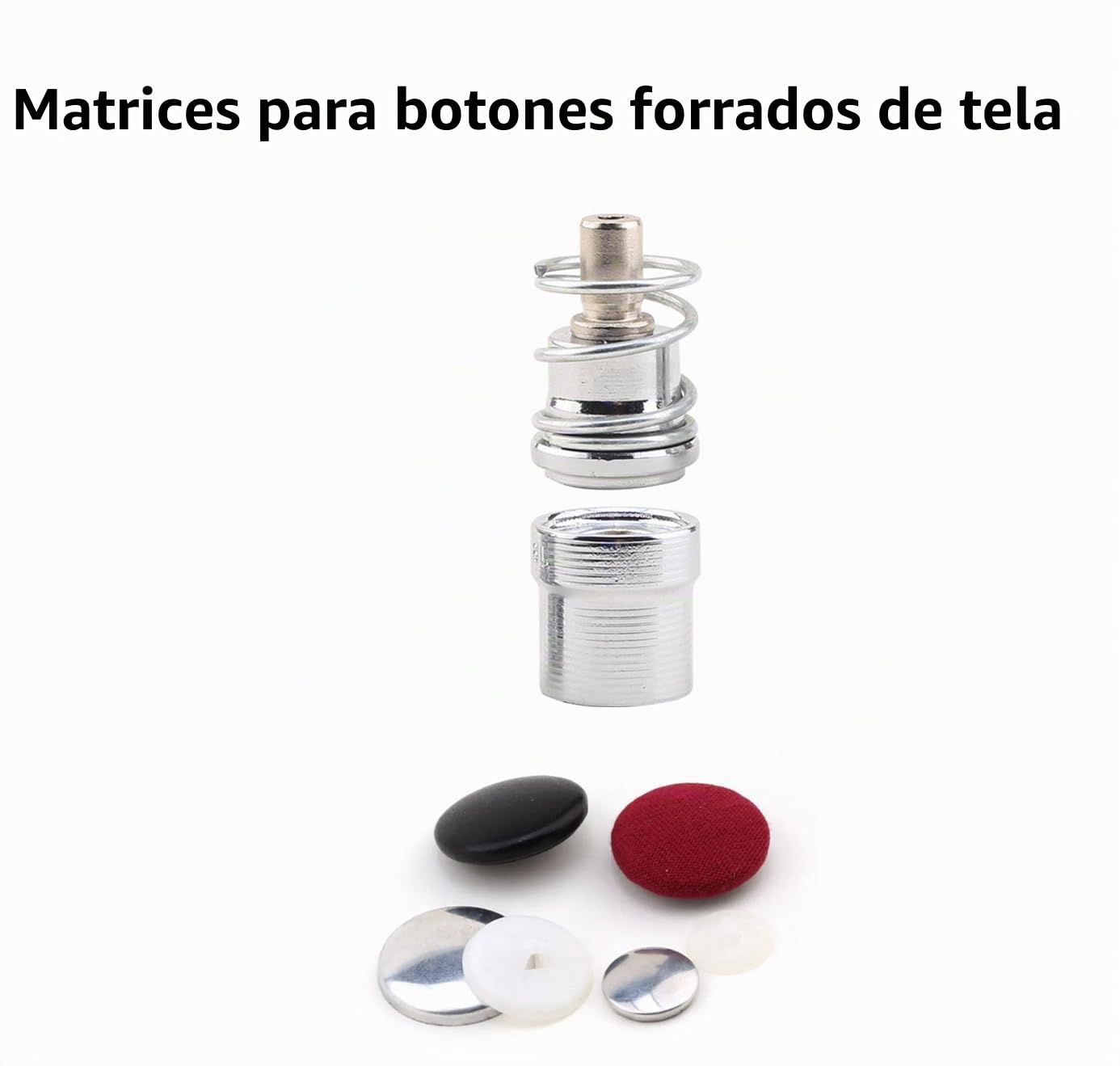 Juego de moldes de botones hechos a mano cubiertos con tela para máquina de prensado a mano (1,5 cm, 1,8 cm, 2,3 cm, 2,5 cm)
