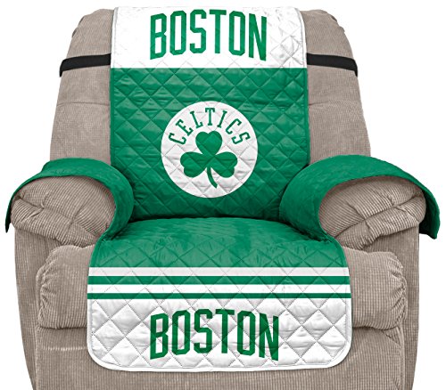 Pegasus Sports NBA Boston Celtics Unisex Nbanba Furniture Protector with Elastic Straps, Green, Recliner