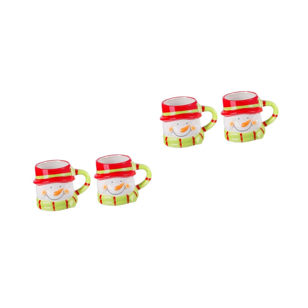 Cabilock 2 Juegos Taza De Porcelana Kiosko Nieve Tapa De Olla Sencilla Tapa Wok Ornamento Del Árbol De Navidad Verter Luces De Navidad Al Aire Doble Neto Cerámica 2 Piezas * 2