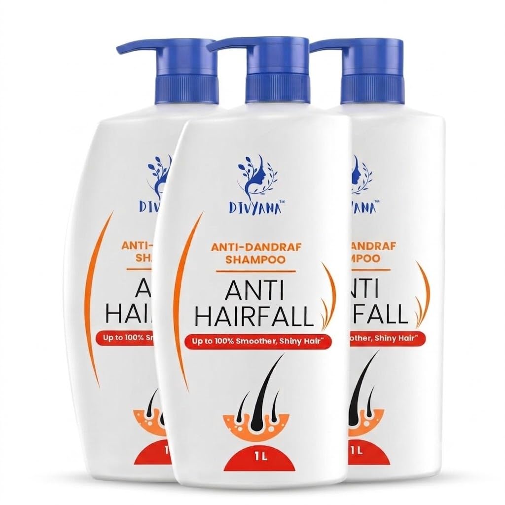 Anti-Hairfall Anti-Dandruff Shampoo (1L) | Up to 100% Smoother & Shiny Hair | Hair Fall Control & Flake Protection for Men & Women-image-19