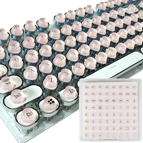 Elevadores para Teclas de Teclado para Uñas Largas, 128 Piezas Rosa miniatura 1