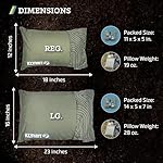 Klymit Drift Camping Pillow, Shredded Memory Foam Travel Pillow with Reversible Cover for Outdoor Use, Green, Large - Image 4