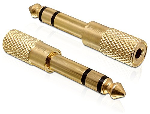 DeLOCK Adattatore Audio Jack da 3,5 mm maschio a 6,35 mm femmina con filettatura avvitabile