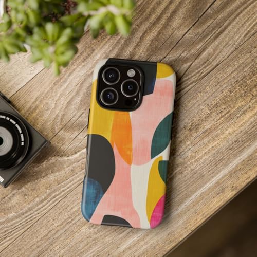 Coque iPhone 16 Pro motif abstrait bleu - Protection rigide mate