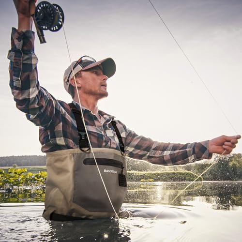 Image of BASSDASH FW08 Men's Breathable Waders Waterproof Fly Fishing Chest Fishing